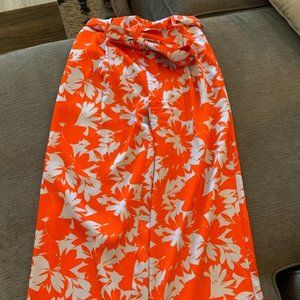 J. Crew Floral Wide Leg Crop Pants